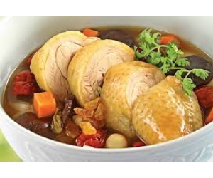 Gà nấu đậu